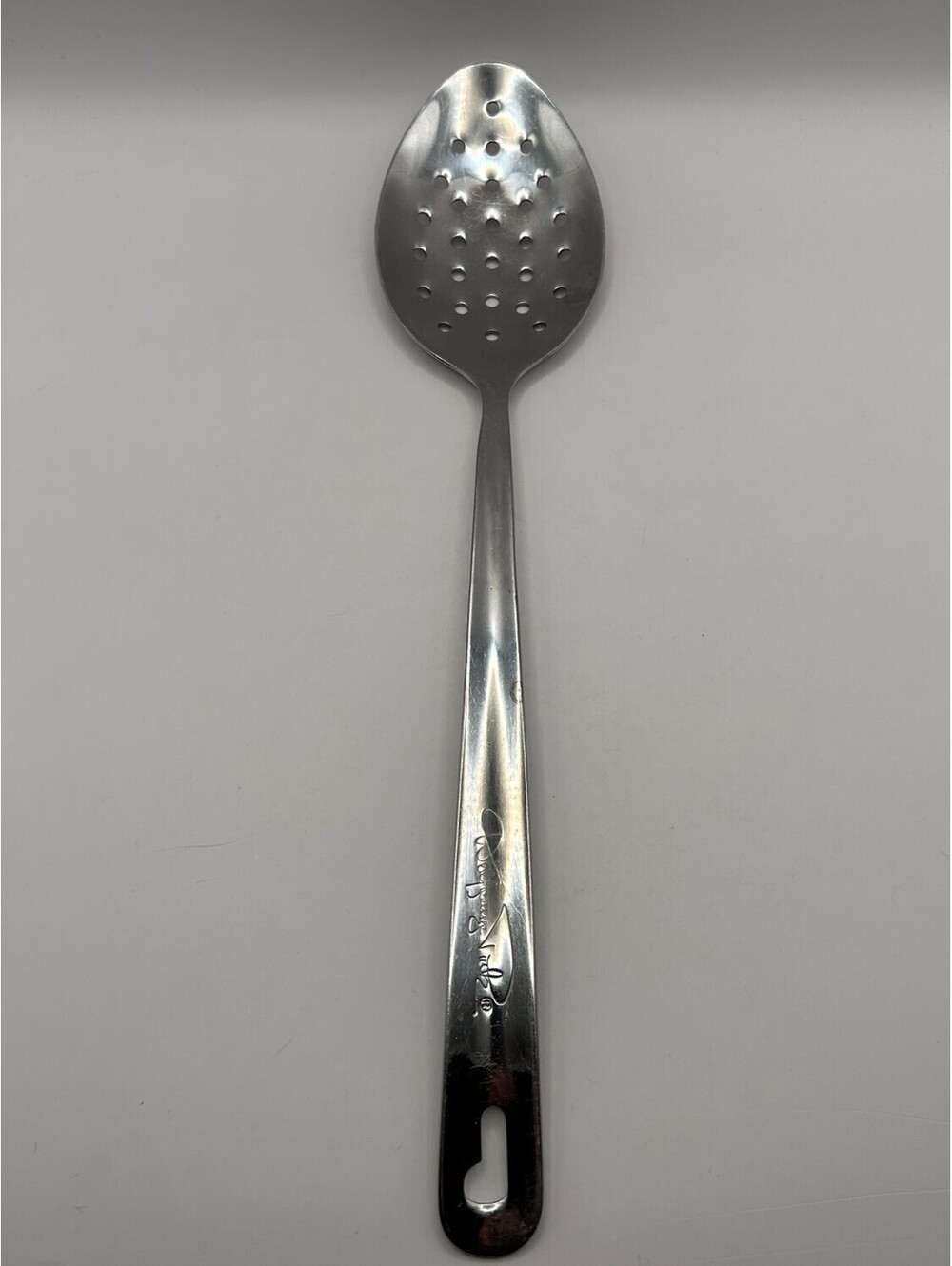 Wolfgang Puck slotted serving spoon Hanging Hole Perforated Reusable